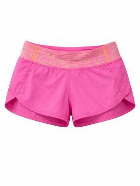 Ivivva by Lululemon 🍋 Speedy Shorts liner zipper pocket pink/orange size 10